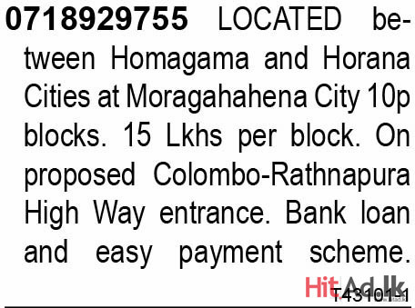Located between Homagama and Horana Cities