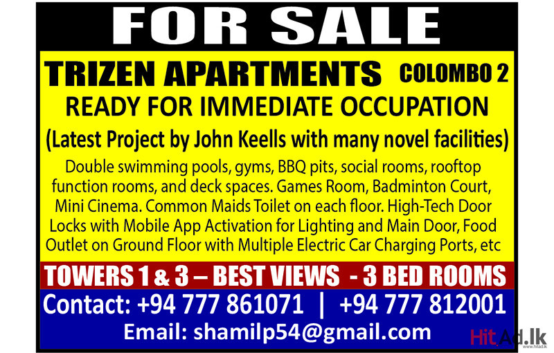 Apartments For Sale in Colombo 2