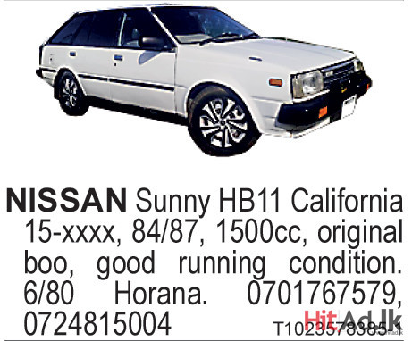 Nissan Sunny HB11 California