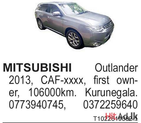 Mitsubishi Outlander 2013 