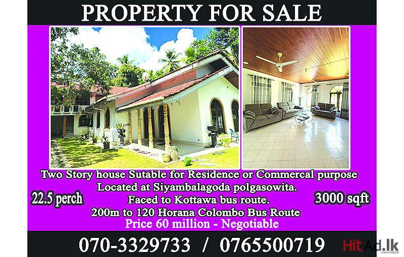Colombo-Polgasowita House for Sale