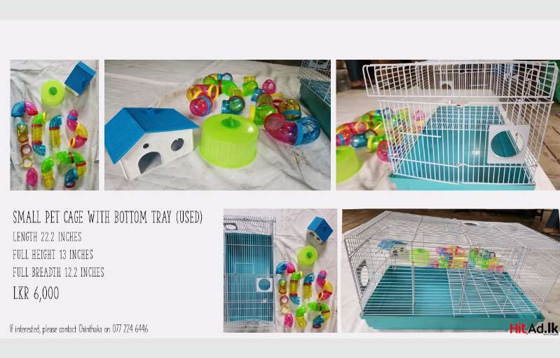 Small Pet Cage With Bottom Tray (used)