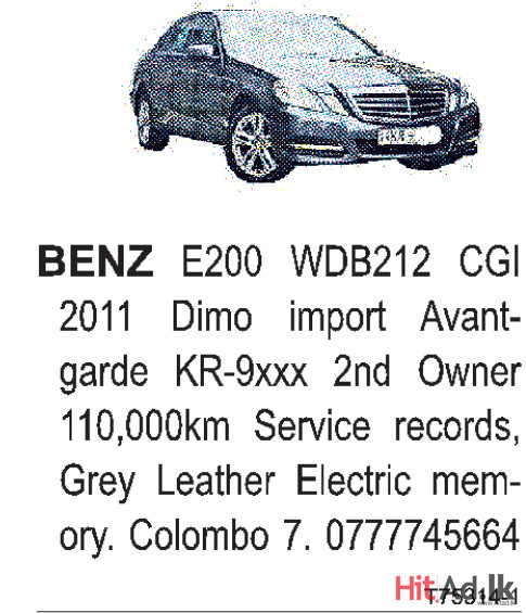 Benz E200 2011