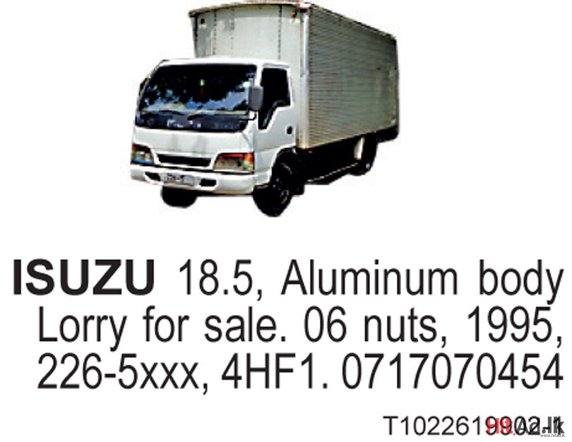 ISUZU 18.5, Aluminum body Lorry for sale.