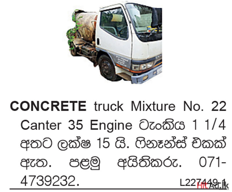 Concrete truck Mixture