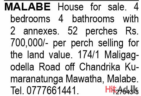 Malabe House for Sale