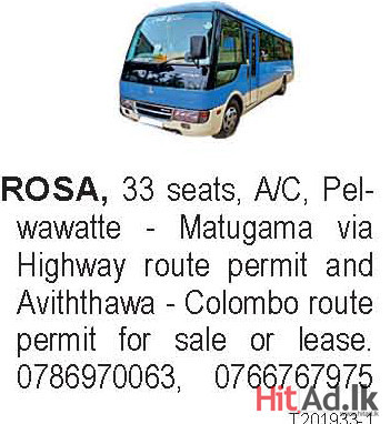 Rosa 33 Seats Bus