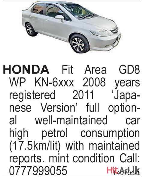 Honda Fit Area