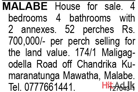 Malabe House for Sale