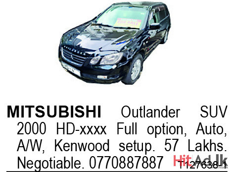 Mitsubishi Outlander Suv 2000 