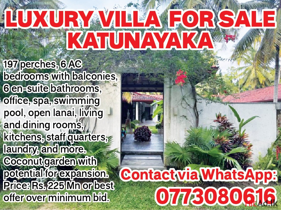 Luxury Villa for Sale in Katunayaka 