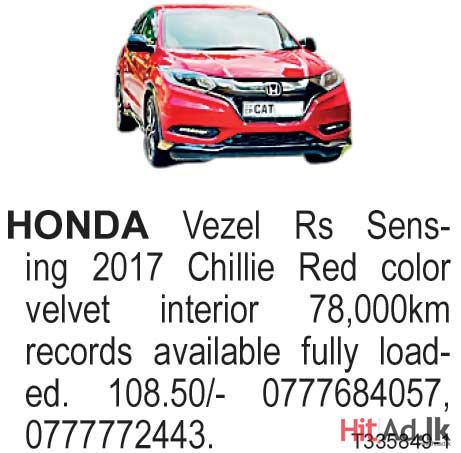 Honda Vezel Rs Sensing
