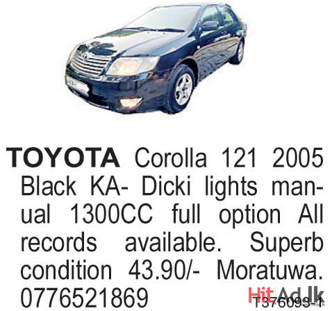 Toyota Corolla 121 Car