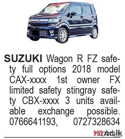 Suzuki Wagon R FZ safety 2018 