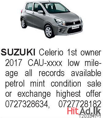 Suzuki Celerio 2017 Car