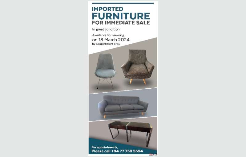 Imported Furniture for Immediate Sale