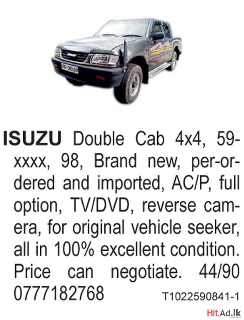 Isuzu Double Cab 4x4 1998 