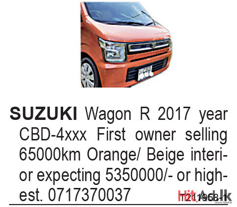 Suzuki Wagon R 2017 Car