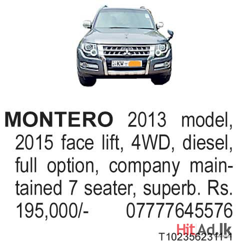 Montero 2013 model