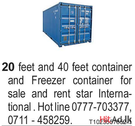 20 feet and 40 feet container and Freezer container
