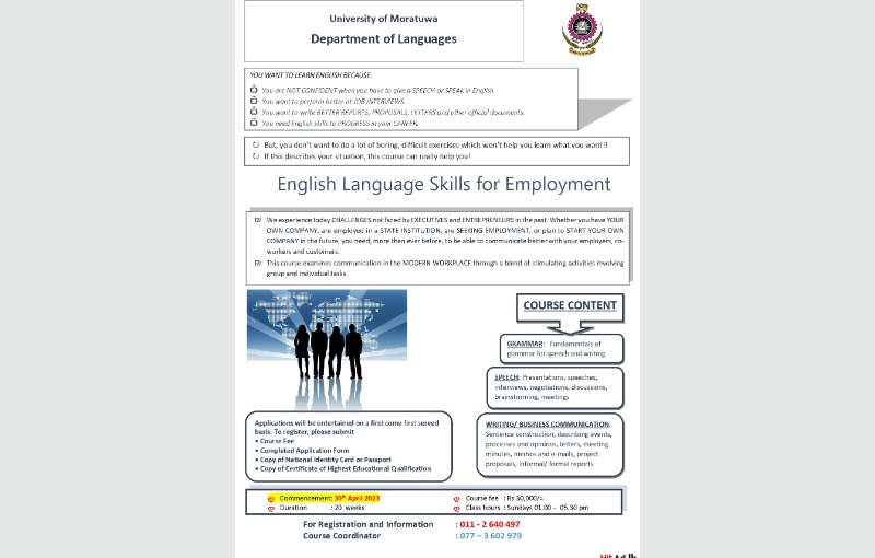 English Language Skills For Employment