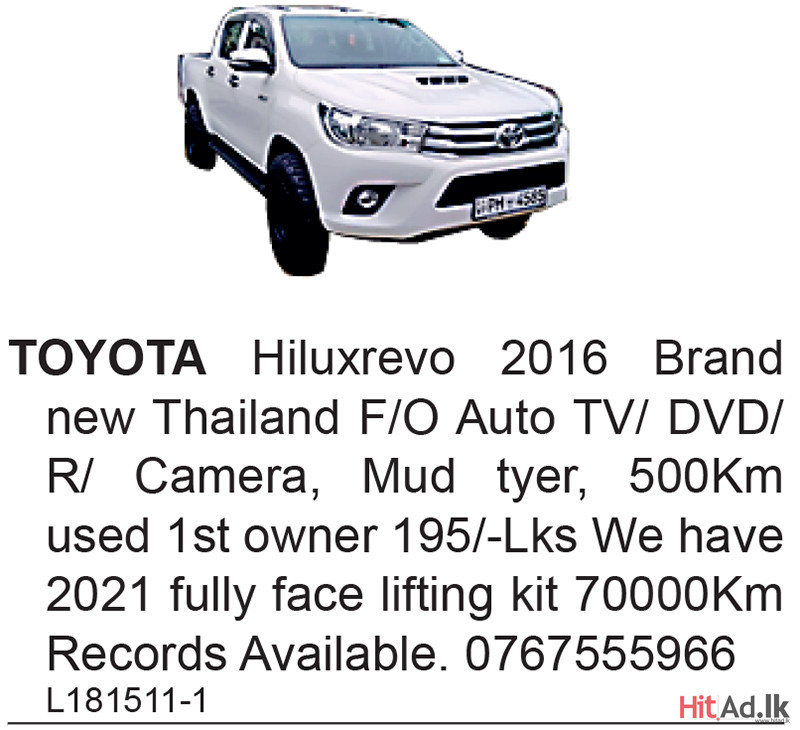 Toyota Hiluxrevo 2016 Brand new 
