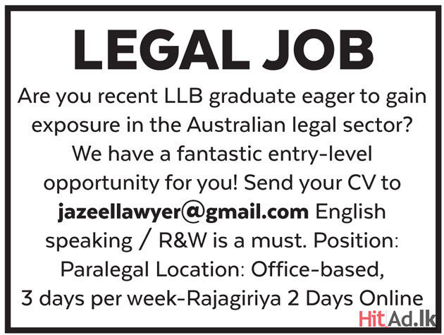 Are you recent LLB graduate eager to gain exposure in the Australian legal sector?