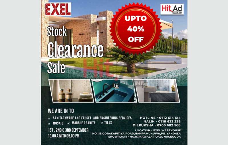 Exel Holdings Pvt Ltd - Stock Clearance Sale