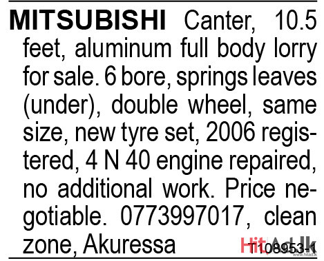 Mitsubishi Canter, 