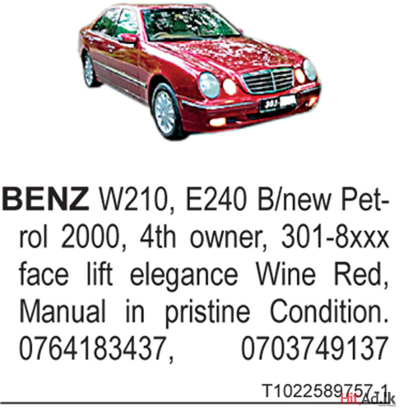 Benz W210 2000 Car