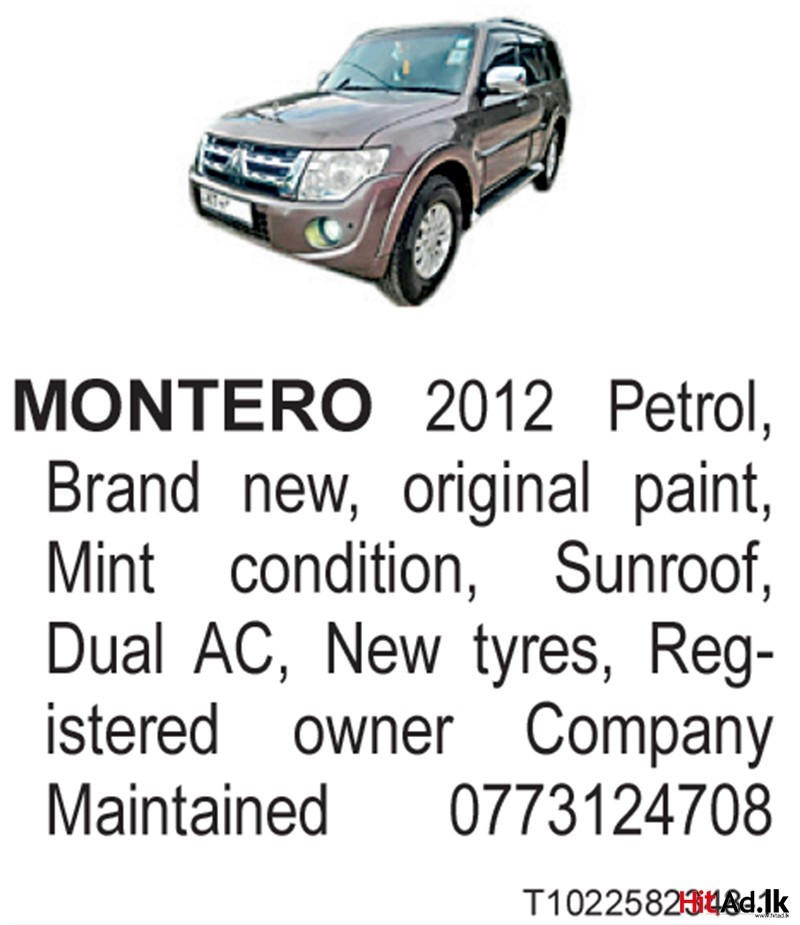 Montero 2012 Petrol SUV