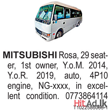 Mitsubishi Rosa 2019 Bus 