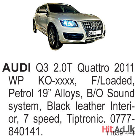 AUDI Q3 2011 Car