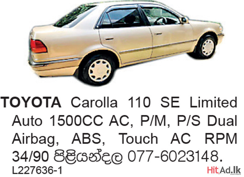 Toyota Carolla 110 SE