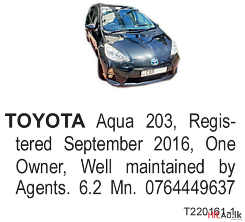 Toyota Aqua 2016 Car