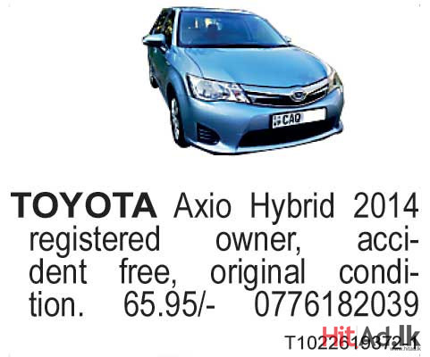 Toyota Axio Hybrid 2014 Car