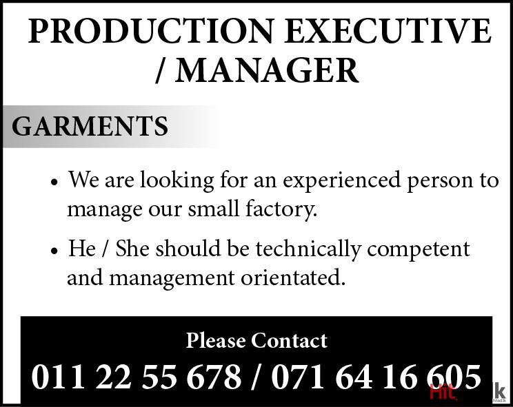 Production Executive Manager Vacancy 