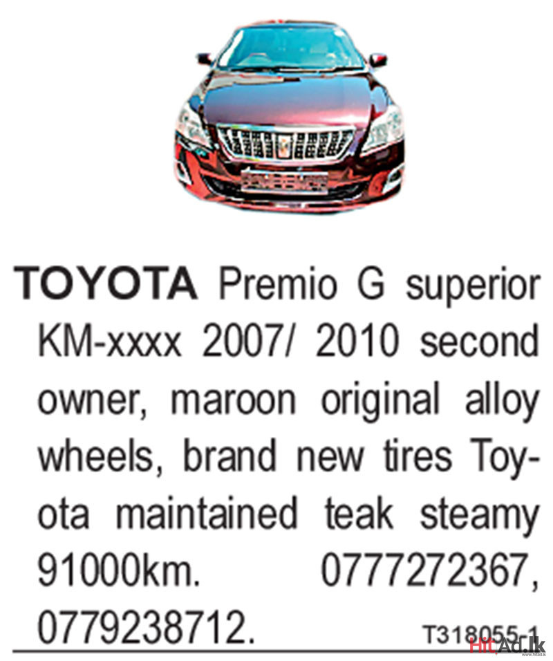 Toyota Premio G superior 2007 