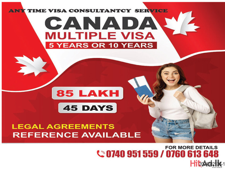 Any Time Visa Consultantcy Service Canada Multiple Visa 5 Years or 10 Years