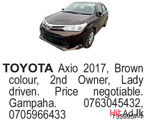 Toyota Axio 2017 Car