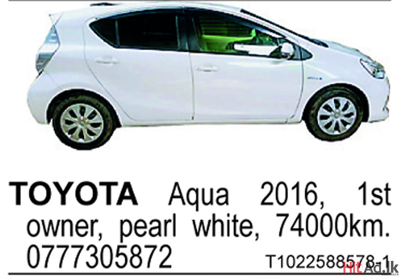 Toyota Aqua 2016 Car