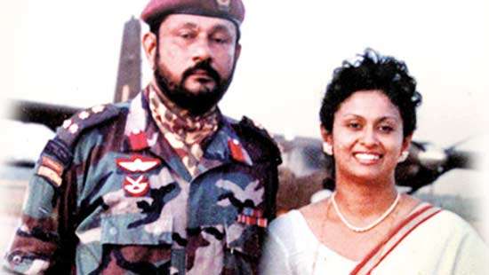 War hero Gen. Janaka Perera  and Wajira at eternal rest