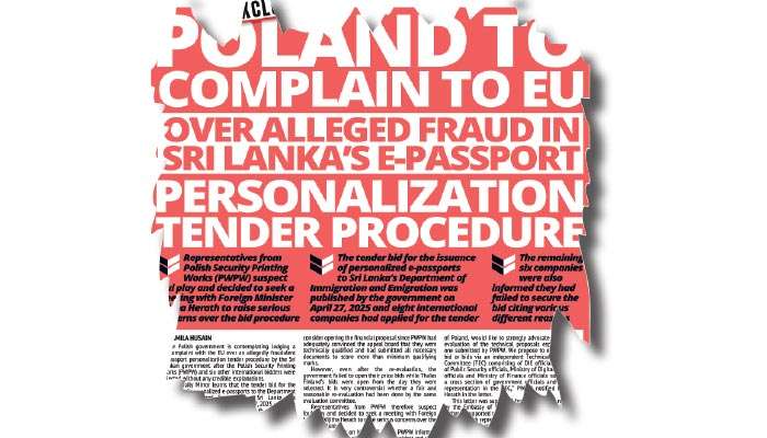 E-passport tender cancelled with immediate effect