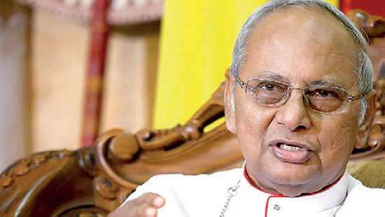 Cardinal Malcolm Ranjith calls for support of international community President said some recommendations cannot be implemented: Cardinal