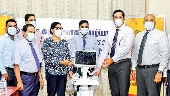 People’s Bank donates portable ultra sound scanner to Jaffna Teaching Hospital