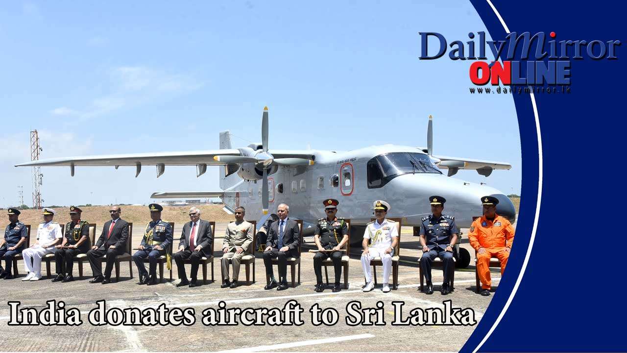 India donates aircraft to Sri Lanka