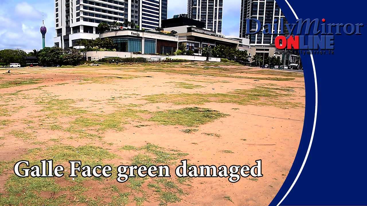 Galle Face green damaged