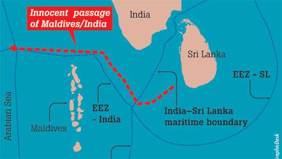 SL seeks innocent passage via Indian territorial waters to enter Arabian Sea