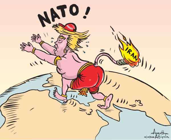 Cartoon of the Day 17-03-2026: Calling for Help While Carrying the Fuse