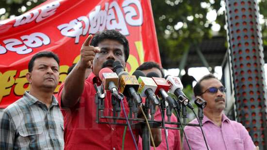 Anti-govt. protest by JVP